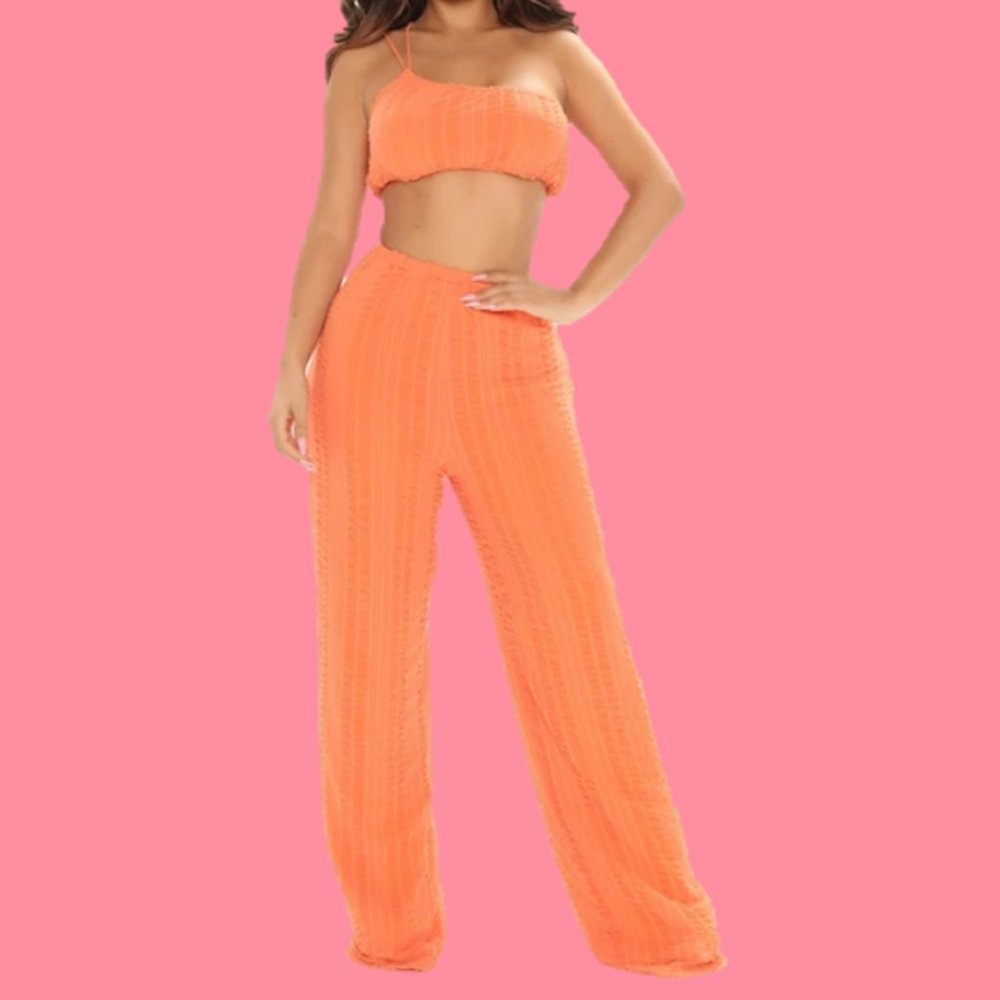 Brunch Life Pant Set - Orange